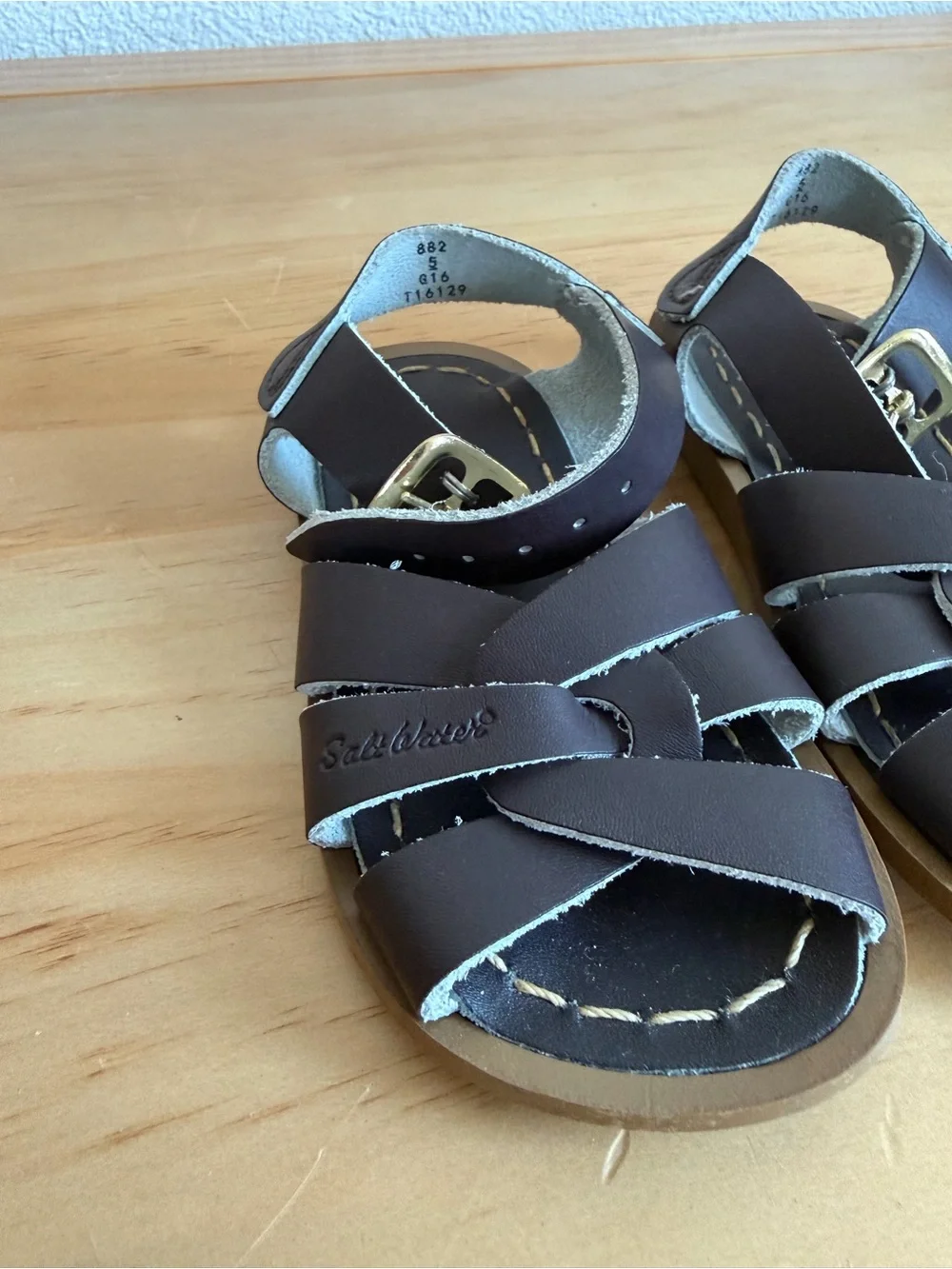 Salt Water Sandals Brown Leather baby Sandals